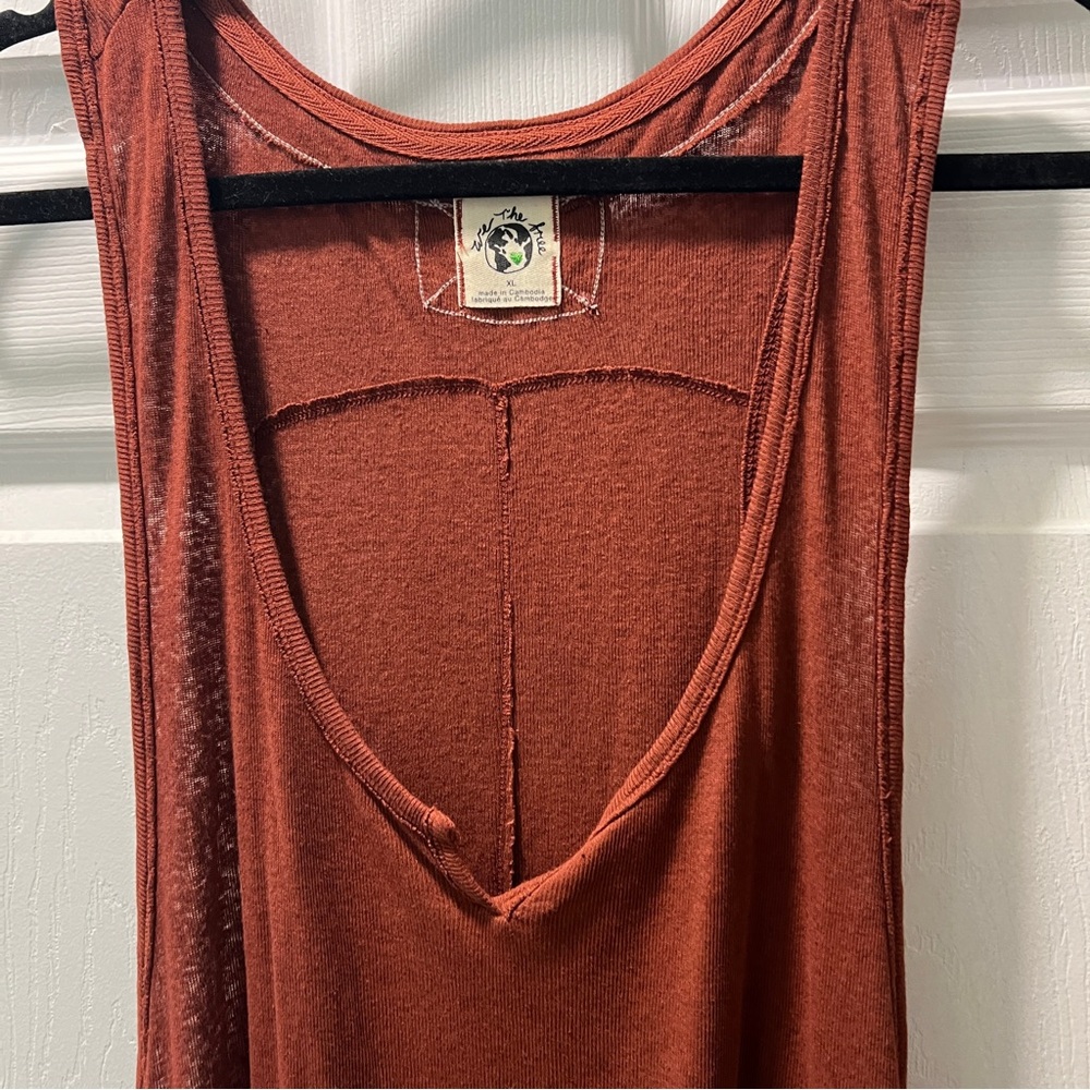 NWT Free People Care FP Chasing Sunsets Tunic / Russet Acorn - Picture 8 of 9